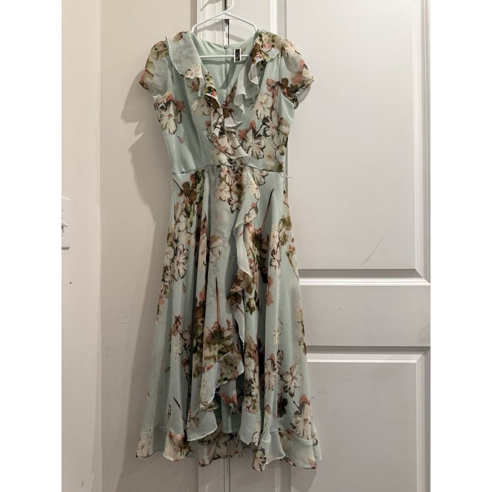 Vintage Julian Tylor Women’s Floral Lined Midi Dress Multicolor Size 6